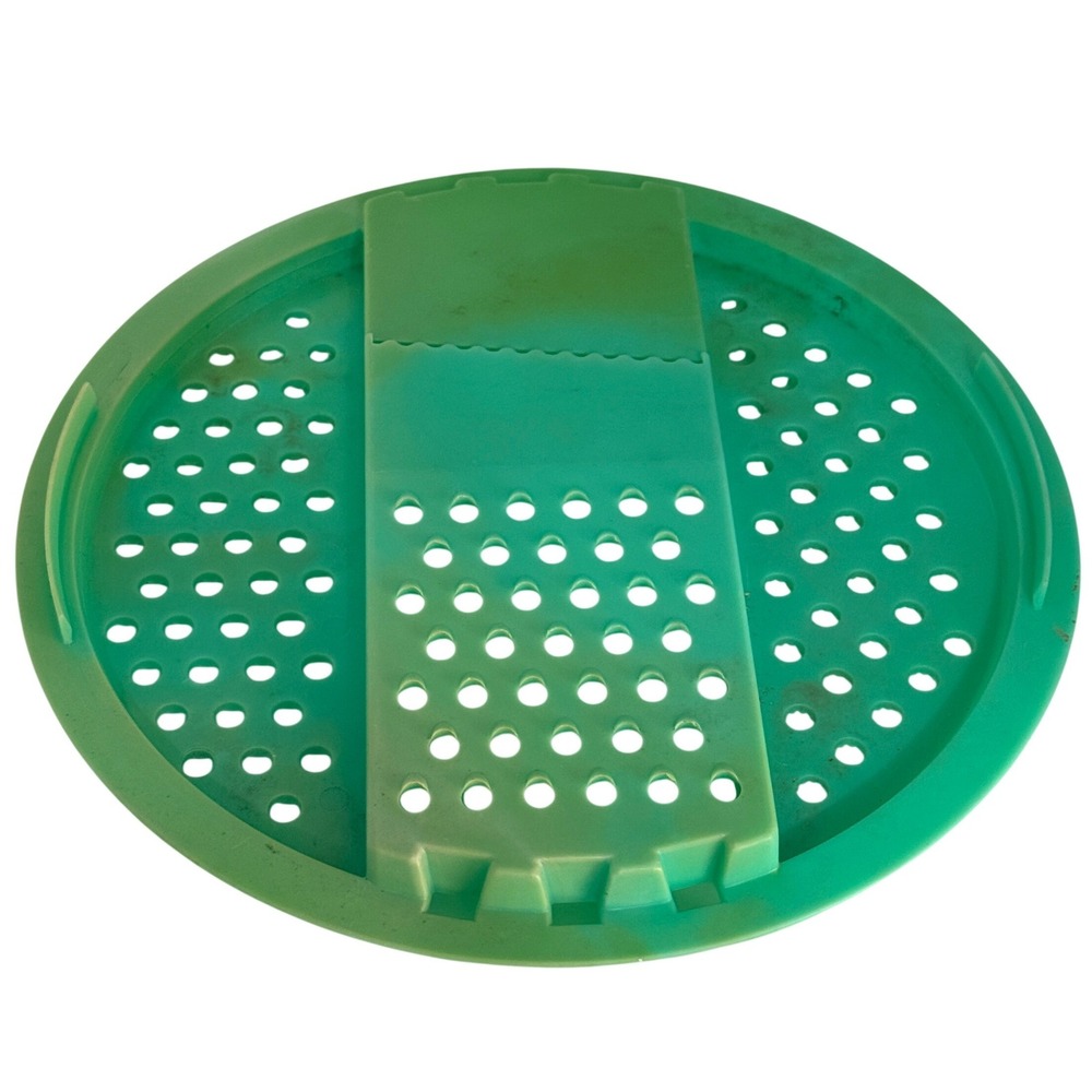 Vintage Tupperware Grater Slicer Insert Replacement Green 8.25 Inch Plastic